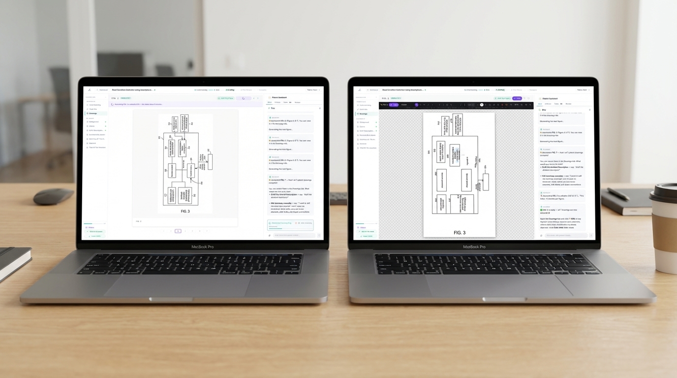 SVG vector editor for fine-tuning AI-generated patent figures
