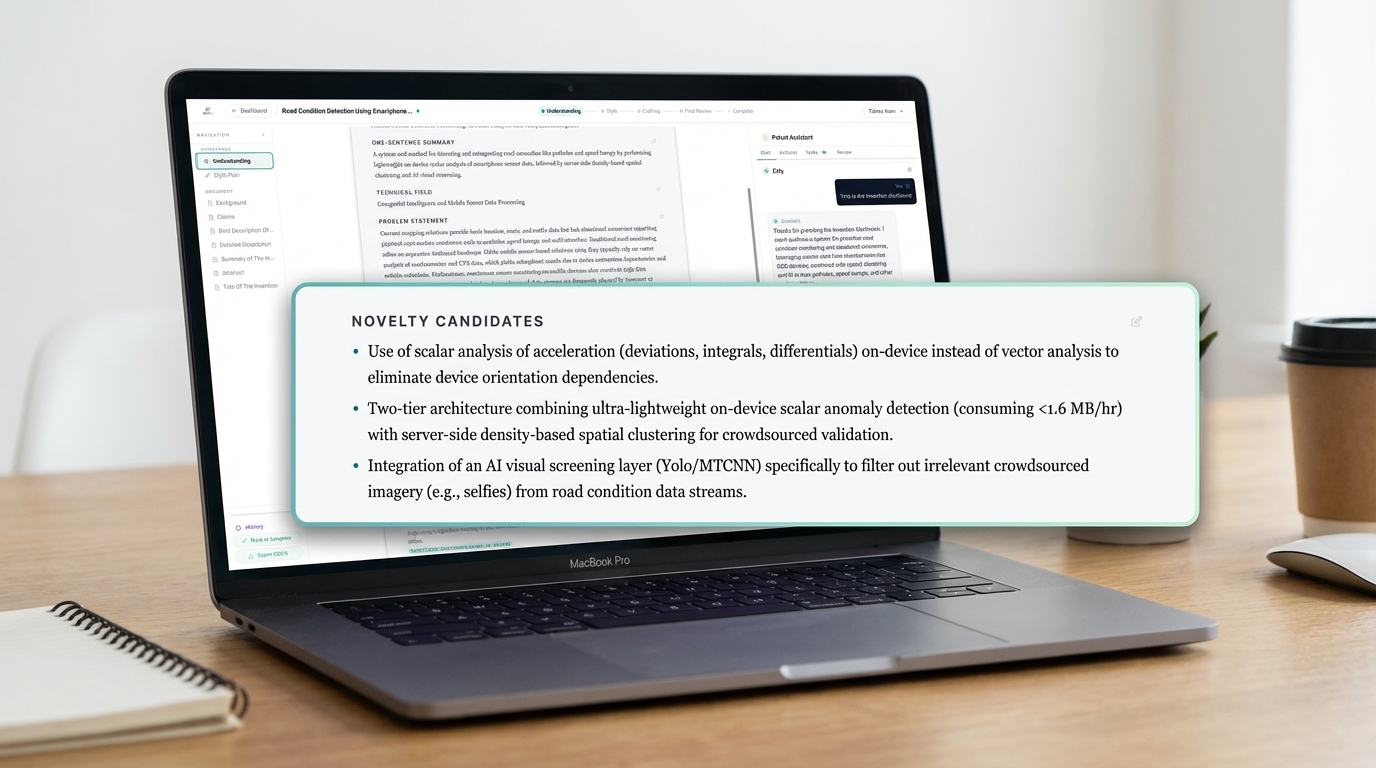 15-Point Deep Analysis Brain UI showing all invention dimensions