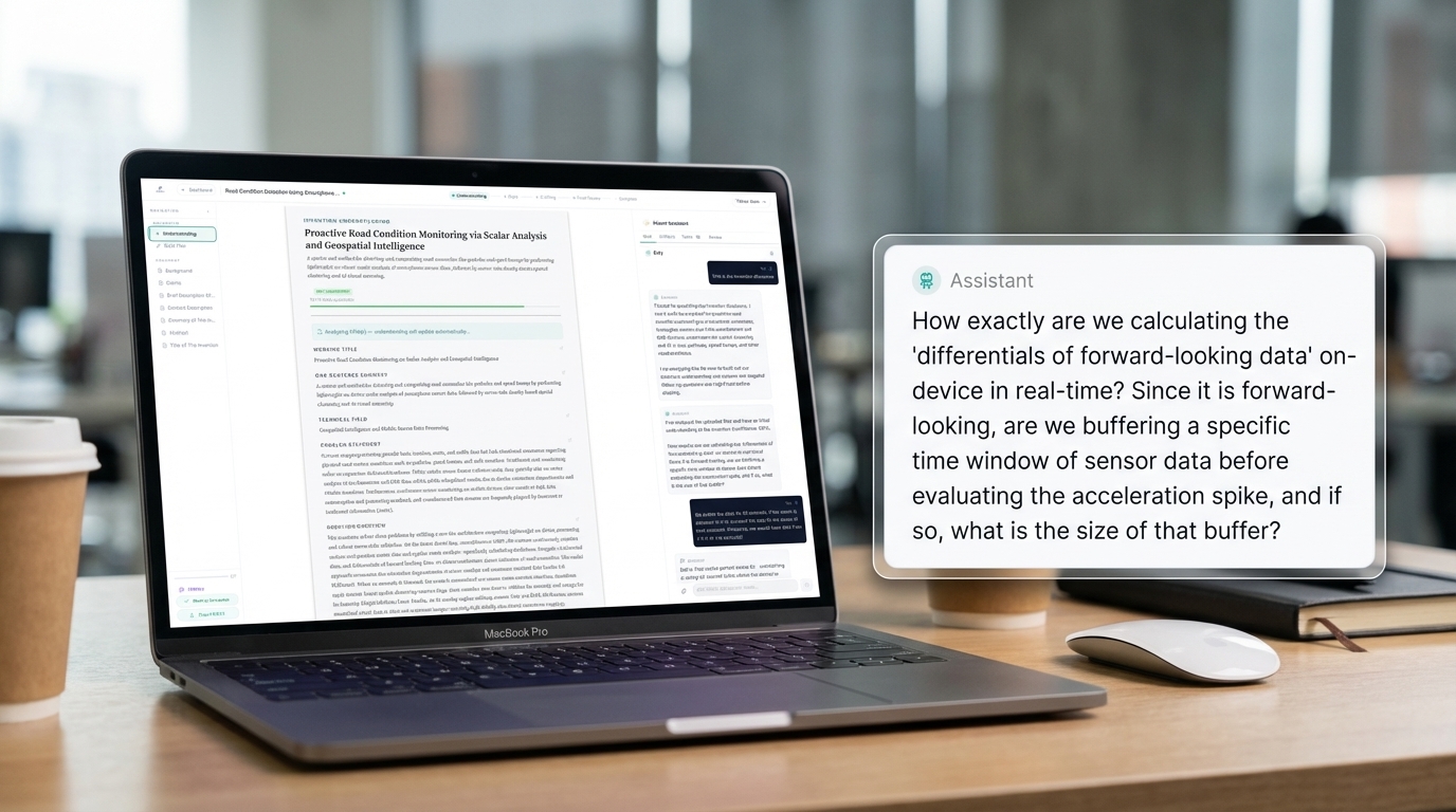 eety.ai generating targeted inventor interview questions in chat