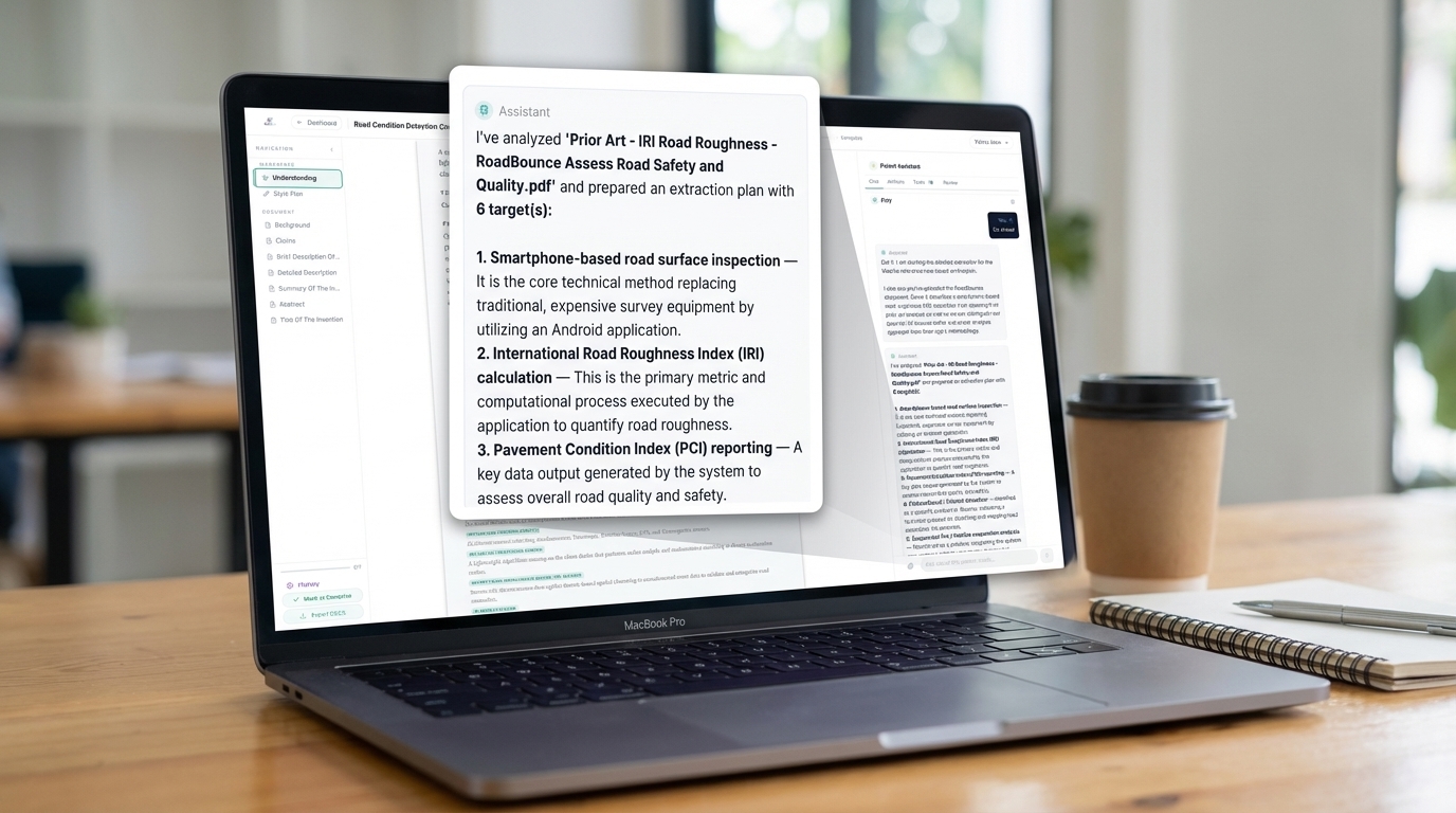 Visual cascade pipeline producing a live reasoning narrative in chat