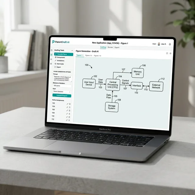 eety.ai — Phase 8: Figure Generation, AI-generated USPTO-compliant patent block diagrams and flowcharts