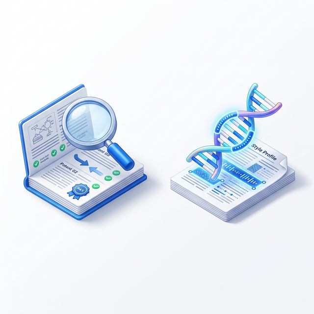eety.ai — Pipeline Phases 3 and 4: Prior Art Analysis and Style Profile Extraction, researching novelty and learning the attorney's writing style