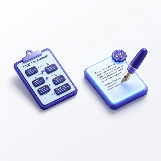 eety.ai — Pipeline Phases 5 and 6: Draft Planning and Section Drafting, generating attorney-approved paragraph roadmaps and patent prose