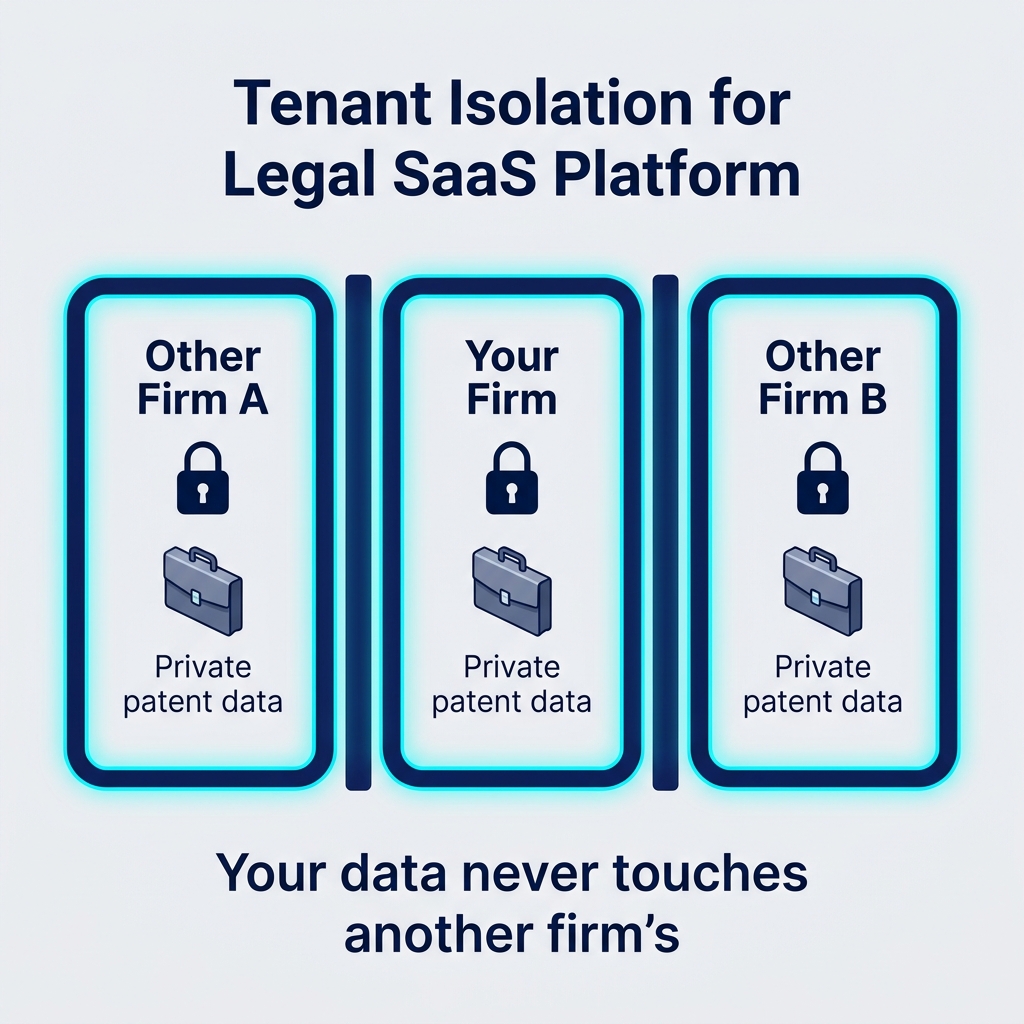Diagram showing that Your Firm, Other Firm A, and Other Firm B are completely isolated and cannot cross-access each other's data